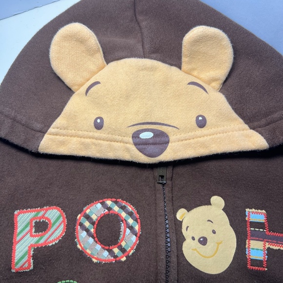 Vintage Disney Winnie The Pooh Fall Zip Up Jacket Hood With Bear Ears Fall y2k - Picture 2 of 7